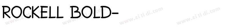 ROCKELL BOLD字体转换